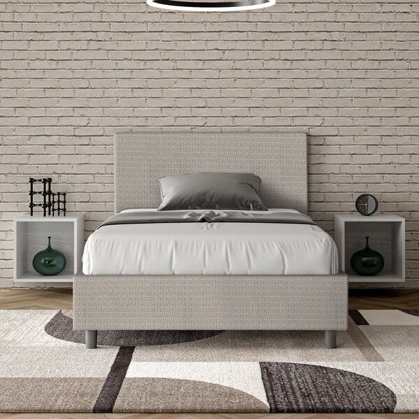 Letto 1 Piazza e Mezzo 120x190 cm Senza Rete Adele Labirinto 01 Bianco