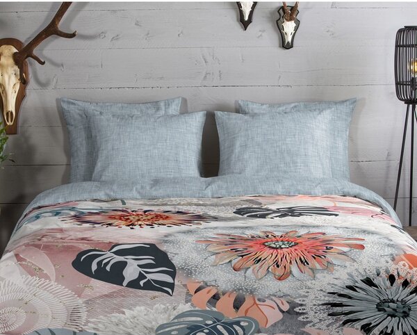 Biancheria da letto grigia in flanella per letto singolo 140x200 cm Ralvira – HIP