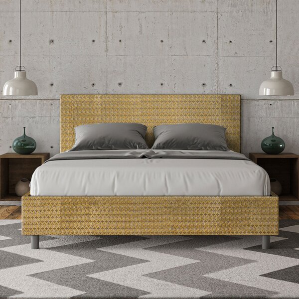 Letto Matrimoniale 160x190 cm Senza Rete Adele Labirinto 06 Giallo