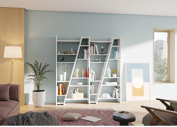 Libreria bianca 190x195 cm Delta - TemaHome