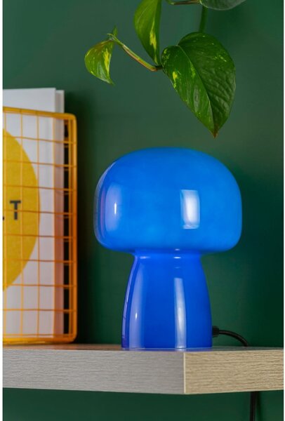 Lampada da tavolo blu (altezza totale 20 cm) Fervor – Leitmotiv