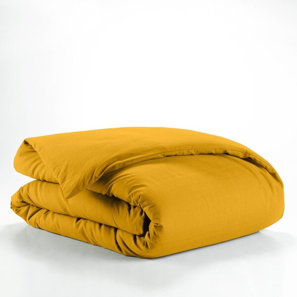 Copripiumino giallo in cotone per letto singolo 140x200 cm Lina – douceur d'intérieur