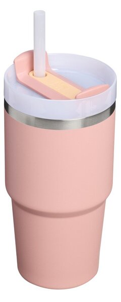 Borraccia termica color pesca in acciaio inox 600 ml Quencher H2.O FlowState™ Tumble Peach Rose – Stanley