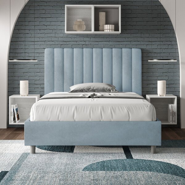 Letto 1 Piazza e Mezzo 120x190 cm Senza Rete Agueda Azzurro