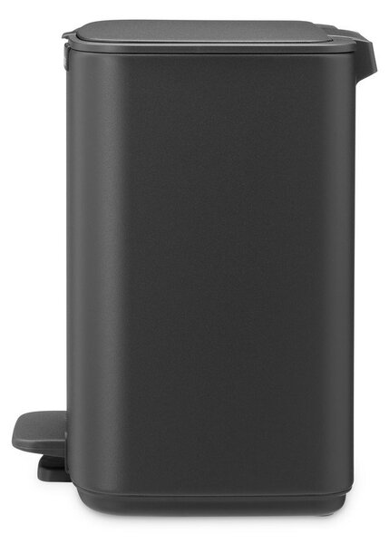 Cestino per la spazzatura grigio scuro in acciaio con pedale 7 l Bo – Brabantia