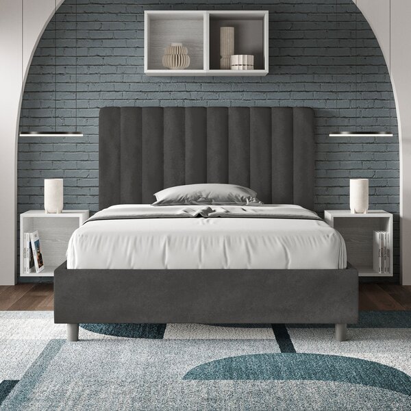 Letto 1 Piazza e Mezzo 120x190 cm Senza Rete Agueda Grigio
