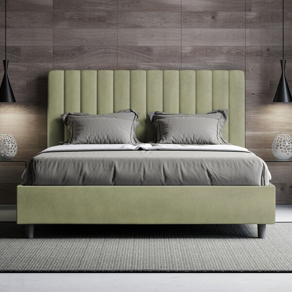 Letto Matrimoniale Francese 140x190 cm Senza Rete Agueda Tè verde