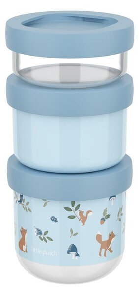 Portapranzo per bambini azzurri in plastica 3 pz Forest Friends by Little Dutch – Mepal