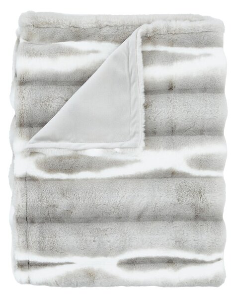 Coperta grigio chiaro in pelliccia finta 130x170 cm Flint – Catherine Lansfield