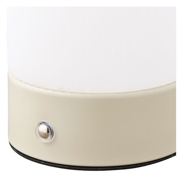 Lampada da tavolo bianca/grigio tortora in metallo con paralume in plastica (altezza totale 18 cm) Ashford – House Nordic