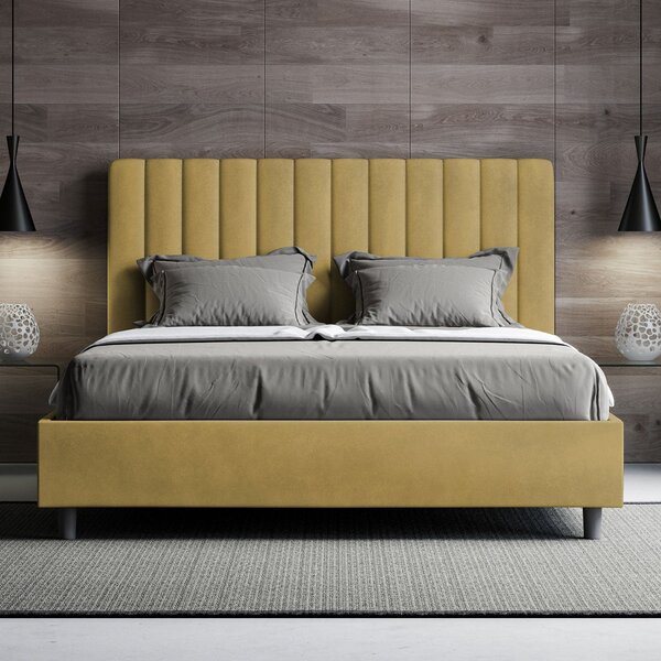 Letto Matrimoniale Francese 140x190 cm Senza Rete Agueda Ocra