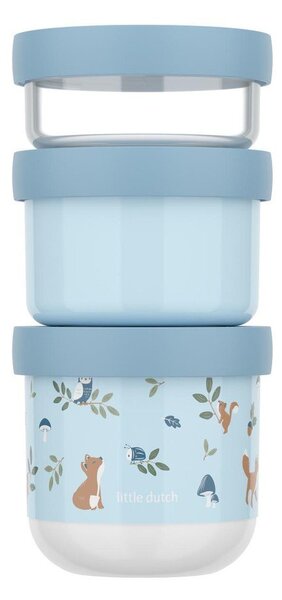 Portapranzo per bambini azzurri in plastica 3 pz Forest Friends by Little Dutch – Mepal