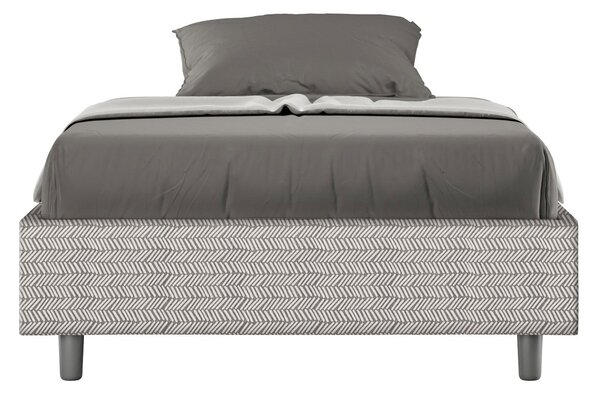 Letto 1 Piazza e Mezzo Sommier 120x190 cm Senza Rete Azelia Aragona 1 Bianco