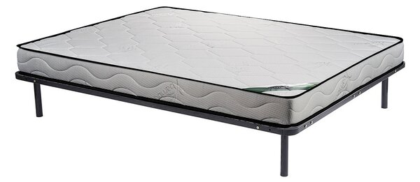 Set 140 x 190 cm Rete a doghe + Materasso schiuma e rivestimento bambù - KANANI di NATUREA
