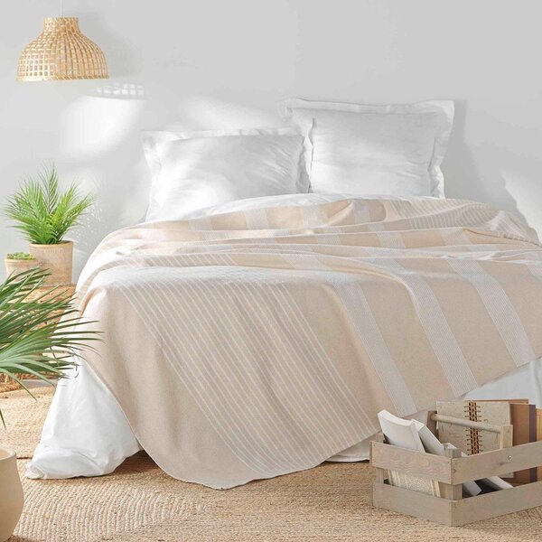 Copriletto beige 240x260 cm Adele – douceur d'intérieur