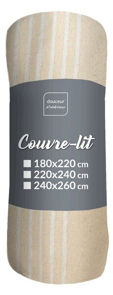 Copriletto beige 240x260 cm Adele – douceur d'intérieur