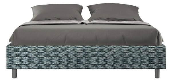 Letto Matrimoniale Sommier 160x190 cm Senza Rete Azelia Aragona 8 Blu