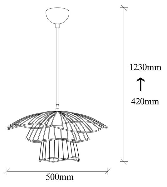 Lampadario nero ø 50 cm Farac – Opviq lights
