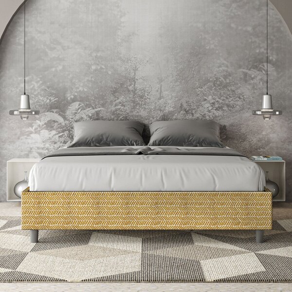 Letto Matrimoniale Sommier 160x190 cm Senza Rete Azelia Aragona 3 Giallo