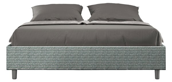 Letto Matrimoniale Sommier 160x190 cm Senza Rete Azelia Aragona 7 Azzurro