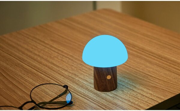 Lampada da tavolo LED bianca/colore naturale scuro (altezza totale 7 cm) Alice Mushroom – Gingko