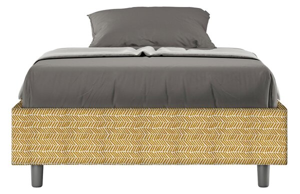 Letto 1 Piazza e Mezzo Sommier 120x190 cm Senza Rete Azelia Aragona 3 Giallo