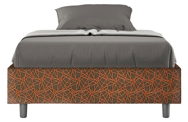 Letto 1 Piazza e Mezzo Sommier 120x190 cm Senza Rete Azelia Era 04 Arancione
