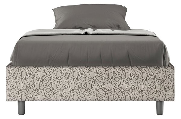 Letto 1 Piazza e Mezzo Sommier 120x190 cm Senza Rete Azelia Era 02 Grigio