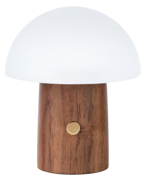 Lampada da tavolo LED bianca/colore naturale scuro (altezza totale 7 cm) Alice Mushroom – Gingko