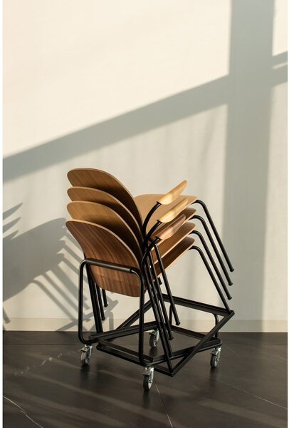 Sedie da pranzo in set di colore naturale con effetto rovere con braccioli/impilabili 2 pz Book – Gazzda