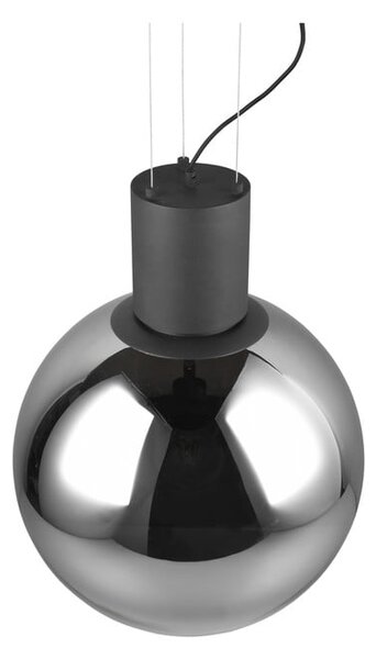Apparecchio a sospensione LED nero con paralume in vetro ø 50 cm Cipallone - CINQUE