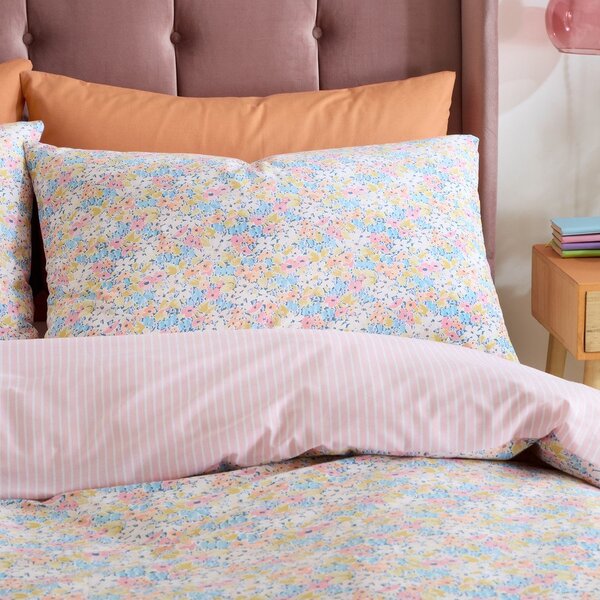 Biancheria da letto rosa per letto singolo 135x200 cm Darcy Floral – Catherine Lansfield