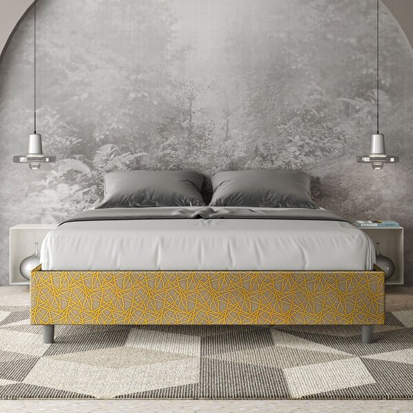 Letto Matrimoniale Sommier 160x190 cm Senza Rete Azelia Era 06 Giallo