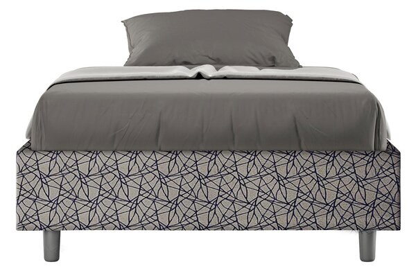 Letto 1 Piazza e Mezzo Sommier 120x190 cm Senza Rete Azelia Era 09 Blu