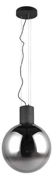 Apparecchio a sospensione LED nero con paralume in vetro ø 50 cm Cipallone - CINQUE