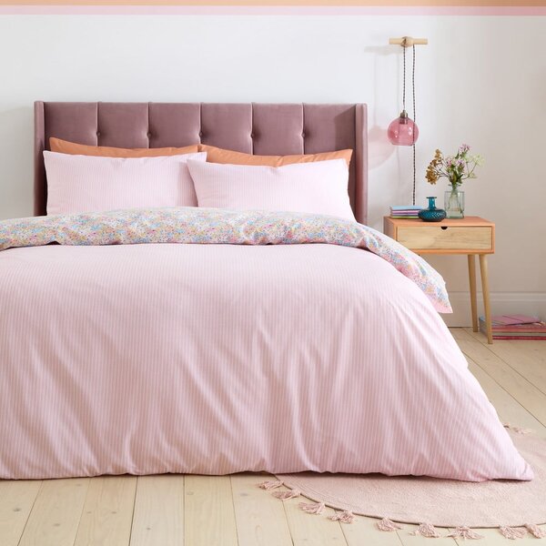 Biancheria da letto rosa per letto singolo 135x200 cm Darcy Floral – Catherine Lansfield
