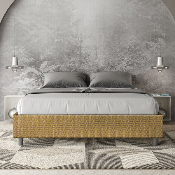 Letto Matrimoniale Sommier 160x190 cm Senza Rete Azelia Labirinto 06 Giallo