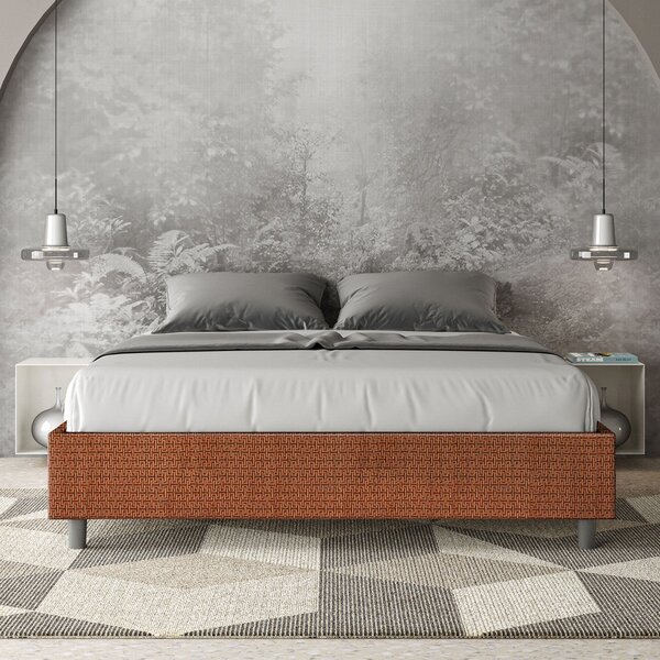 Letto Matrimoniale Sommier 160x190 cm Senza Rete Azelia Labirinto 04 Arancione