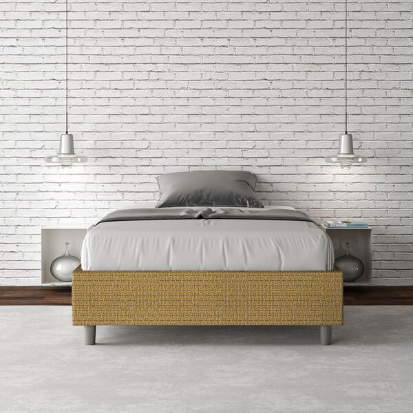 Letto 1 Piazza e Mezzo Sommier 120x190 cm Senza Rete Azelia Labirinto 06 Giallo