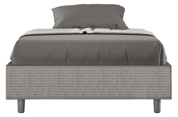 Letto 1 Piazza e Mezzo Sommier 120x190 cm Senza Rete Azelia Labirinto 02 Grigio