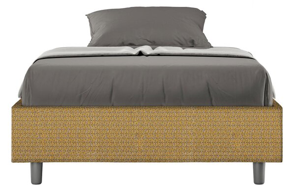 Letto 1 Piazza e Mezzo Sommier 120x190 cm Senza Rete Azelia Labirinto 06 Giallo