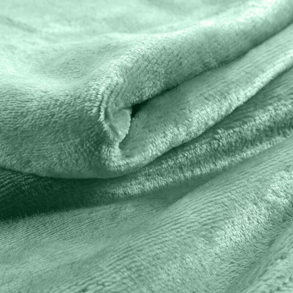 Coperta verde chiaro in microflanella 180x220 cm Flanou – douceur d'intérieur