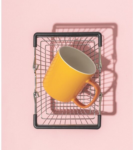 Tazza arancione in new bone china 370 ml Mae – ONA