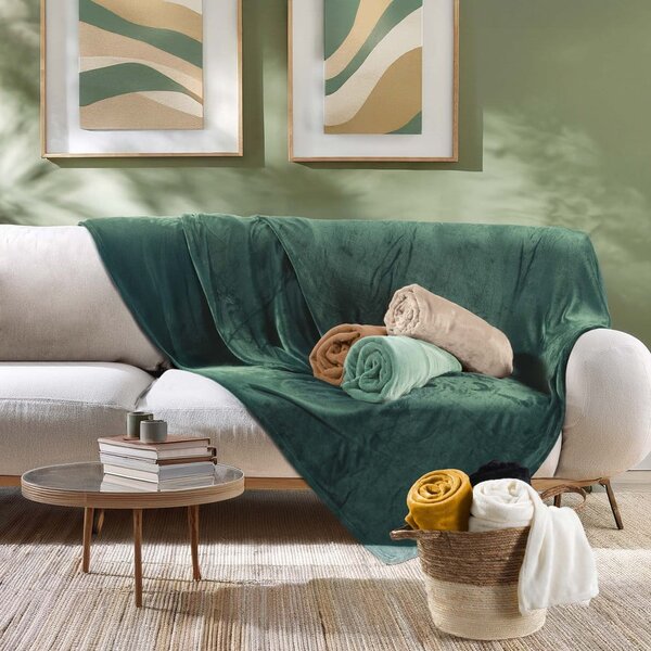 Coperta blu in microflanella 125x150 cm Flanou – douceur d'intérieur