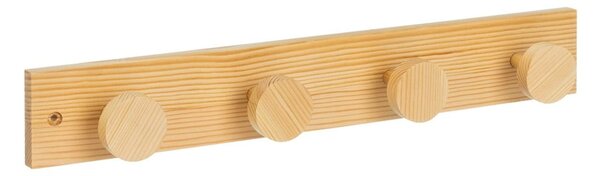 Attaccapanni da parete di colore naturale in pino massiccio 40 cm Anillos – Casa Selección