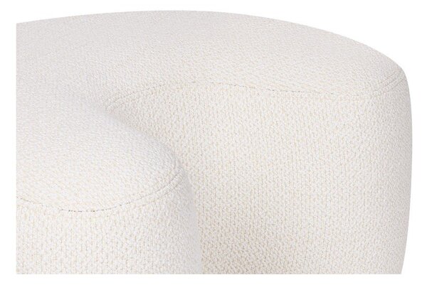 Poggiapiedi beige con rivestimento in bouclé Ü – noo.ma
