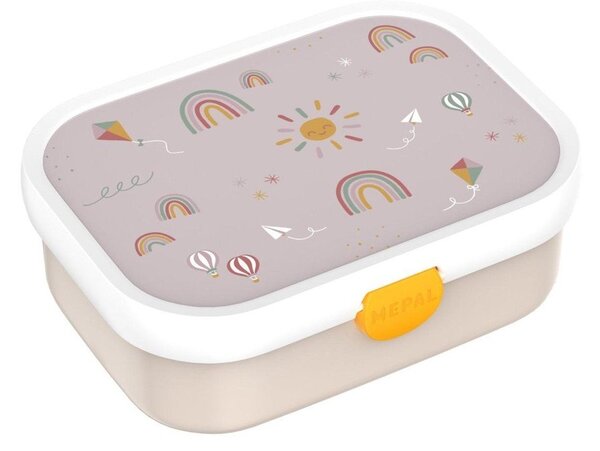 Portapranzo per bambini beige in plastica Sunshine & Rainbow – Mepal