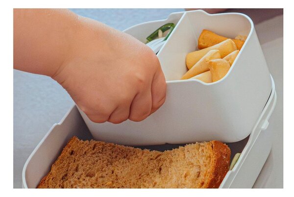 Portapranzo per bambini beige in plastica Sunshine & Rainbow – Mepal