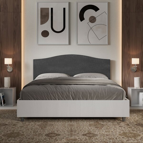Letto Matrimoniale 160x190 cm Senza Rete Grace Grigio