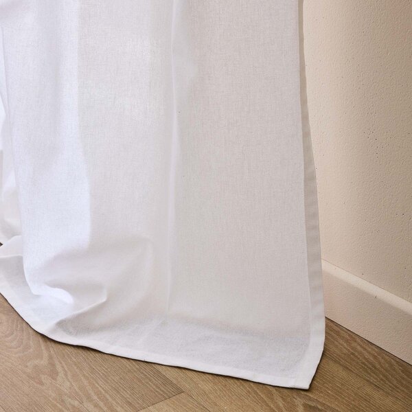Tenda bianca in misto cotone 140x240 cm Duchesse – douceur d'intérieur